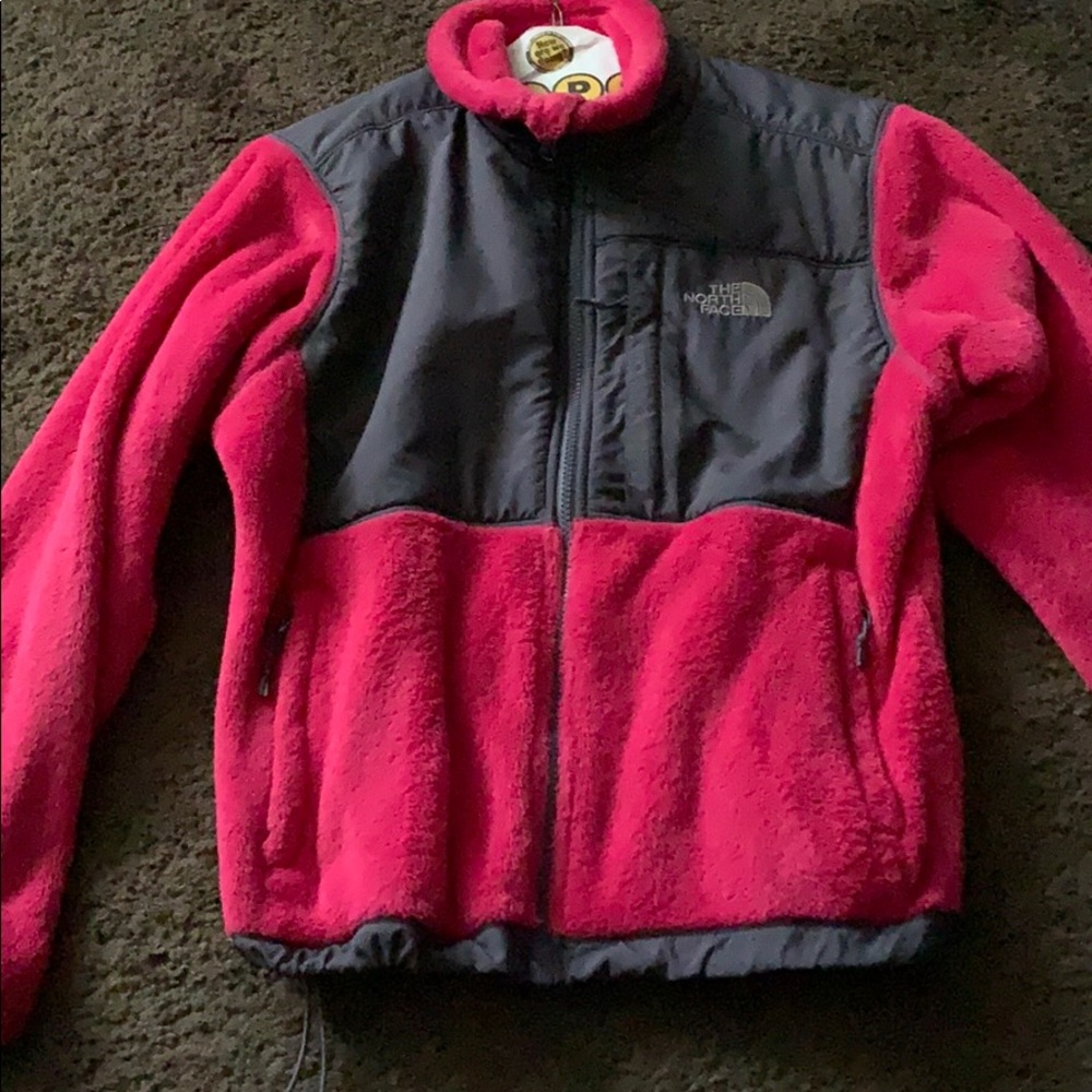 North face women’s jacket pink gray small